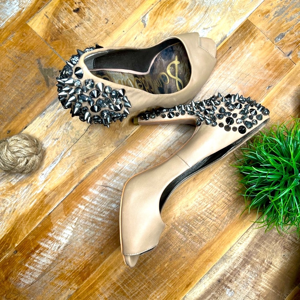 Sam Edelman Nude Lorissa Peep Toe
